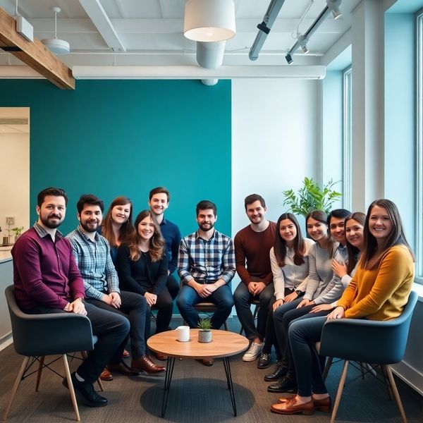 Das Team von Mentorcompass in einem hellen Münchner Büro